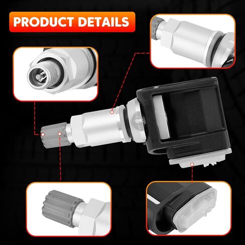 مستشعر TPMS، مستشعرات مراقبة ضغط إطارات المقطورة 433 ميجاهرتز متوافقة مع موديلات 2019-2025 جي إم سي تشيفي كاديلاك مع مستشعرات ضغط إطارات المقطورة فقط (رمز RPO XL8)، استبدل 86803857، 4 قطع in Saudi Arabia