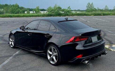 KUAFU Rear Bumper Lip Diffuser Compatible with 2014-2016 Lexus IS250 IS350 IS200T Spoiler Splitter F-Sport Style Black ABS Plastic in Saudi Arabia