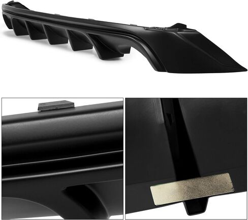 KUAFU Rear Bumper Lip Diffuser Compatible with 2014-2016 Lexus IS250 IS350 IS200T Spoiler Splitter F-Sport Style Black ABS Plastic in Saudi Arabia