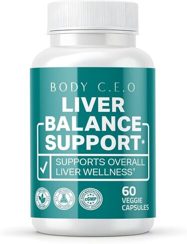 الجسم الرئيس التنفيذي دعم صحة الكبد - مستخلص شوك الحليب والكركم والخرشوف - التخلص من السموم وتخفيف الانتفاخ والطاقة النظيفة لعملية التمثيل الغذائي والهضم ووظيفة الكبد - 60 كبسولة نباتية in Kuwait