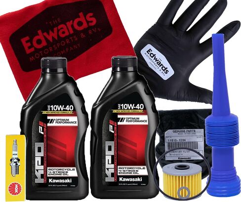 Edwards Oil Change Kit fits 2002-2023 Kawasaki KLX 110 Motorcycle with Spark Plug and Air Filter in Saudi Arabia