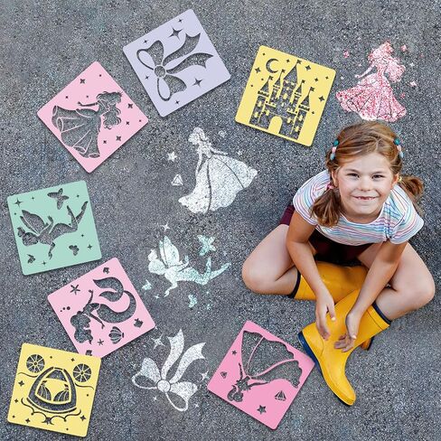 36pcs Ocean Animal Drawing Stencils for Kids 8 Inch Sidewalk Chalk Stencils Painting Large Washable Reusable Sea Animal Themed Primary Shape Template for Kids Toddlers Preschool in Kuwait