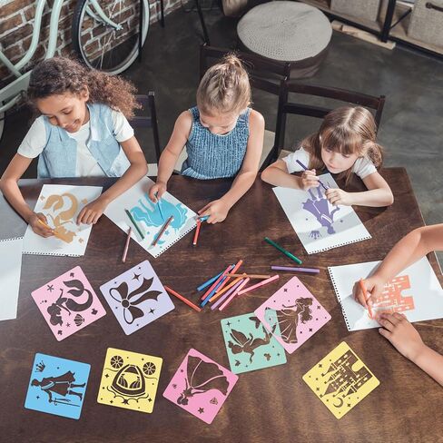 36pcs Ocean Animal Drawing Stencils for Kids 8 Inch Sidewalk Chalk Stencils Painting Large Washable Reusable Sea Animal Themed Primary Shape Template for Kids Toddlers Preschool in Kuwait