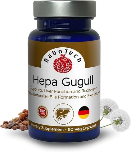 Hepa Gugull Liver Supplement for Much-Needed Liver Detox, Natural Liver Support Essential with Guggul Resin, Milk Thistle Powder and More, Promotes Overall Well-Being (60 Count (Pack of 1)) in Saudi Arabia