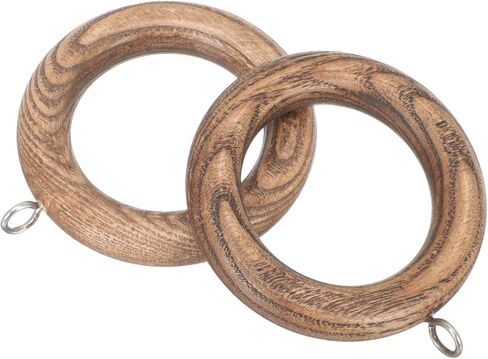 VALICLUD Wooden Curtain Rings Set of 2 Rustic Curtain Hanging Rings for Roman Rods for Home Decor in Saudi Arabia