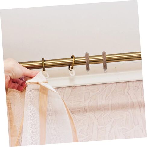 VALICLUD Wooden Curtain Rings Set of 2 Rustic Curtain Hanging Rings for Roman Rods for Home Decor in Saudi Arabia