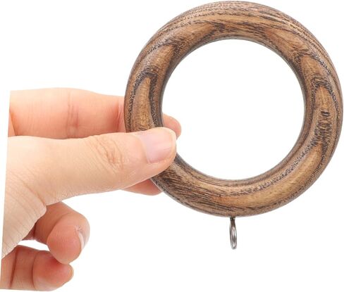 VALICLUD Wooden Curtain Rings Set of 2 Rustic Curtain Hanging Rings for Roman Rods for Home Decor in Saudi Arabia