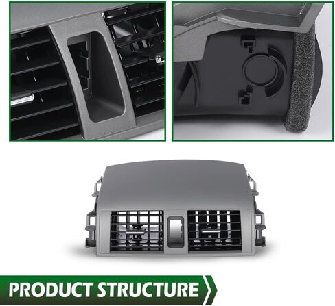 LQI Center Dash Radio Bezel AC Air Vents Upper Trim Compatible with Toyota Camry 2002 2003 2004 2005 2006 Gray in Saudi Arabia
