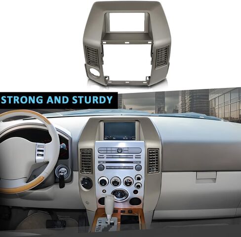 إطار فتحة تهوية راديو في المنتصف الأمامي من CHEDA متوافق مع Infiniti QX56 2004 2005 2006 2007 رمادي in Saudi Arabia