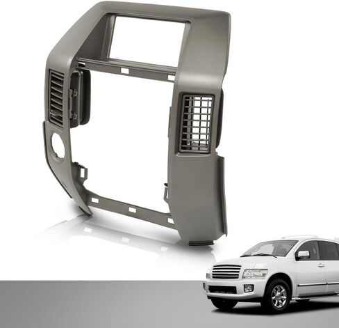 إطار فتحة تهوية راديو في المنتصف الأمامي من CHEDA متوافق مع Infiniti QX56 2004 2005 2006 2007 رمادي in Saudi Arabia