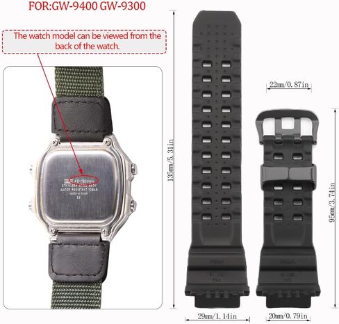 Watchband Compatible with Casio 10455201 Replacement Resin Band Rangeman GW-9400 GW9400 Watch Strap in Saudi Arabia