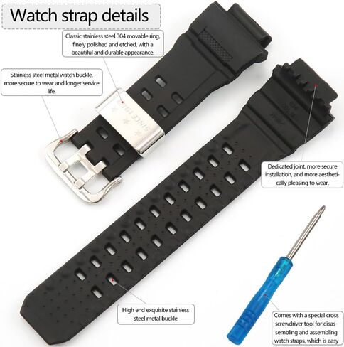 Watchband Compatible with Casio 10455201 Replacement Resin Band Rangeman GW-9400 GW9400 Watch Strap in Saudi Arabia