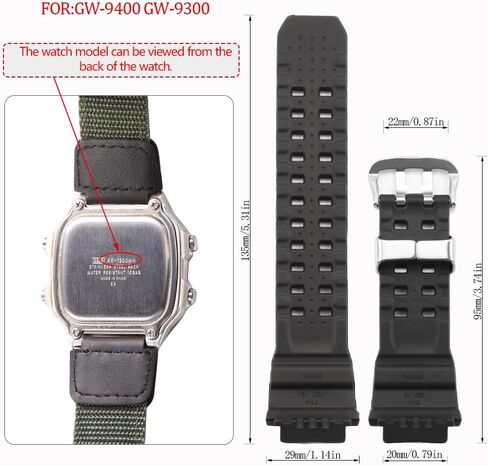 Watchband Compatible with Casio 10455201 Replacement Resin Band Rangeman GW-9400 GW9400 Watch Strap in Saudi Arabia