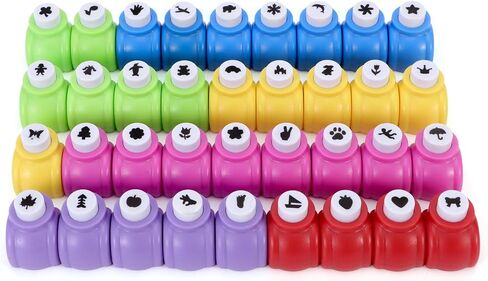 Craft Punches 20pcs, Katfort Hole Punch Shapes 20 Patterns, Craft Hole Punch Shapes, Shape Paper Punch Set for Crafts for Adults for DIY Scrapbooking Nail Art Craft Punchers Supplies in Saudi Arabia