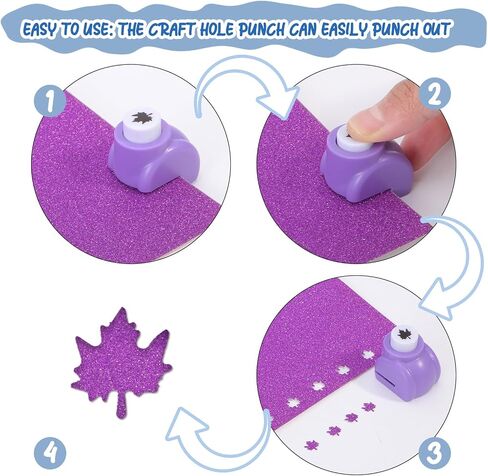 Craft Punches 20pcs, Katfort Hole Punch Shapes 20 Patterns, Craft Hole Punch Shapes, Shape Paper Punch Set for Crafts for Adults for DIY Scrapbooking Nail Art Craft Punchers Supplies in Saudi Arabia