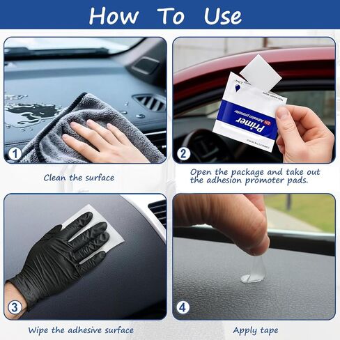 20 Pcs Adhesion Promoter, High-Performance Adhesion Promoter, Double Tape Primer Increase for Automotive Molding Tape in Saudi Arabia