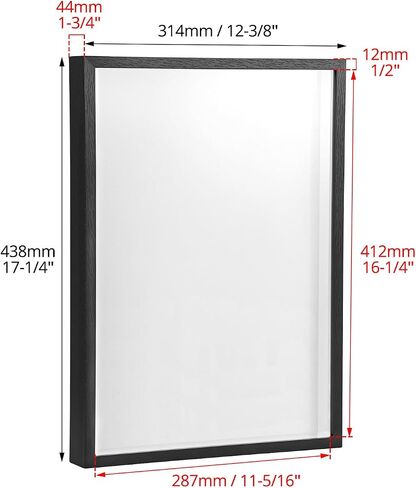 إطارات صور QWORK مقاس 11 × 14 بوصة، خشب MDF بواجهة أكريليك، عبوتان من صناديق الظل المربعة تعرض حافظات للصور والحرف اليدوية والتذكارات in Saudi Arabia