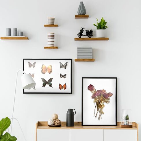 إطارات صور QWORK مقاس 11 × 14 بوصة، خشب MDF بواجهة أكريليك، عبوتان من صناديق الظل المربعة تعرض حافظات للصور والحرف اليدوية والتذكارات in Saudi Arabia