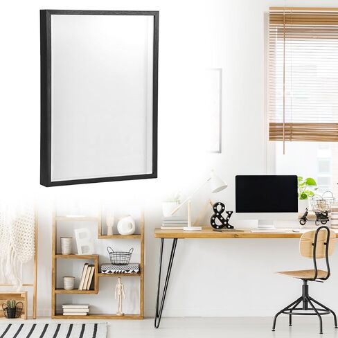 إطارات صور QWORK مقاس 11 × 14 بوصة، خشب MDF بواجهة أكريليك، عبوتان من صناديق الظل المربعة تعرض حافظات للصور والحرف اليدوية والتذكارات in Saudi Arabia