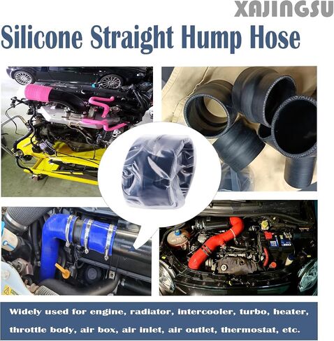 Silicone Straight Hump Coupler Hose, 4-Ply, 5.4mm Wall Thickness, 3'' Length(76mm) 11 Colors (Gloss Black, ID 4'' (102mm)) in Saudi Arabia