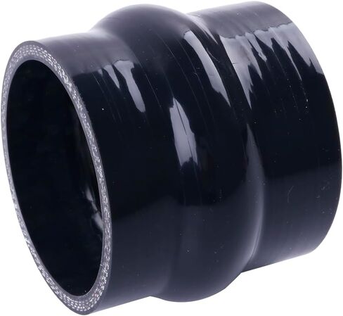 Silicone Straight Hump Coupler Hose, 4-Ply, 5.4mm Wall Thickness, 3'' Length(76mm) 11 Colors (Gloss Black, ID 4'' (102mm)) in Saudi Arabia
