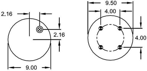 2 pack of TORQUE Trailer Air Spring Bag (Replaces Firestone 9270, W01-358-9270, Hendrickson S-20010, S-21208, S-25559, C-20010, C-21208, C-25559, Goodyear 1R13-119) (2 x TR9270) in Saudi Arabia