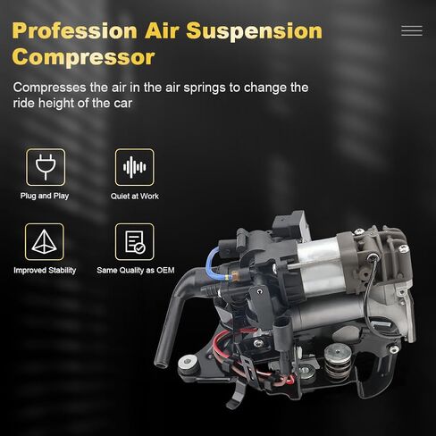 مضخة ضاغط تعليق JDMON Air Ride مع دعامة/كتلة صمام متوافقة مع BMW 7 Series G11 G12 740i 750i 760i Li 2016-2019، استبدل 37206861882 37206884682 in Saudi Arabia