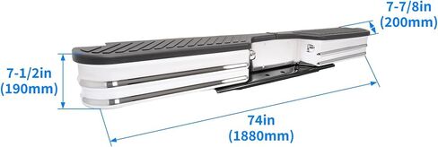 KUAFU Rear Bumper Compatible with 1967-1991 Chevy Chevrolet GMC C/K Fleetside,1972-1993 Dodge Fleetside Ram charger 1967-1998 Ford Bronco F250 F350HD Super Duty F-Series Styleside Silvery in Saudi Arabia