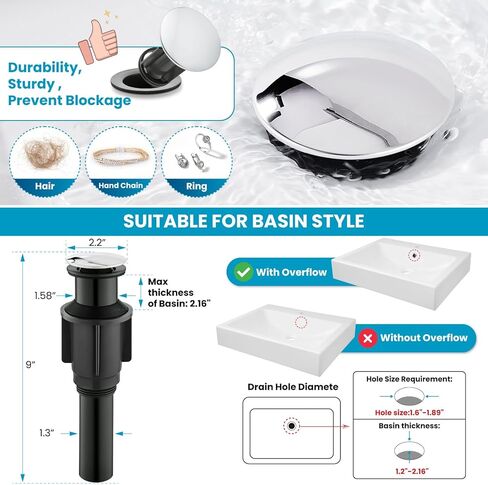 gotonovo شلال سفينة بالوعة صنبور للحوض 1 حفرة، مقبض واحد طويل القامة بالوعة الحمام صنبور، النحاس شلال الحمام صنبور جولة الجسم خلاط الحنفية مع يطفو على السطح استنزاف وخط العرض، الكروم البولندية in Kuwait