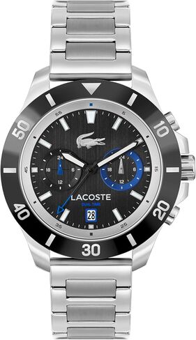 Lacoste Toronga Men's Multifunction Watch, Stainless Steel Wristband, Water Resistant up to 5ATM/50 Meters, Sporty Styled Watch for Him, 44mm in Saudi Arabia