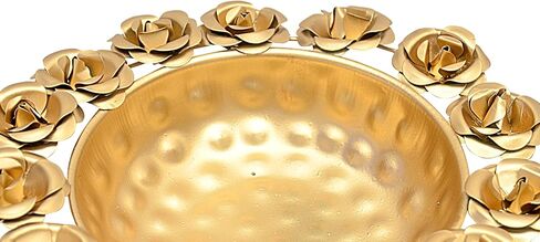 ديكور روز أورلي - 9 بوصة | زهرة أورلي مصنوعة يدويًا لديكور المنزل | إهداء | ديكور المكاتب والطاولات | مهرجان | ديوالي | بوجا | عناصر الديكور ديوالي in Kuwait