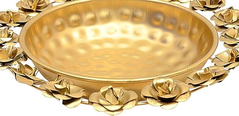 ديكور روز أورلي - 9 بوصة | زهرة أورلي مصنوعة يدويًا لديكور المنزل | إهداء | ديكور المكاتب والطاولات | مهرجان | ديوالي | بوجا | عناصر الديكور ديوالي in Kuwait