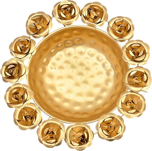 ديكور روز أورلي - 9 بوصة | زهرة أورلي مصنوعة يدويًا لديكور المنزل | إهداء | ديكور المكاتب والطاولات | مهرجان | ديوالي | بوجا | عناصر الديكور ديوالي in Kuwait