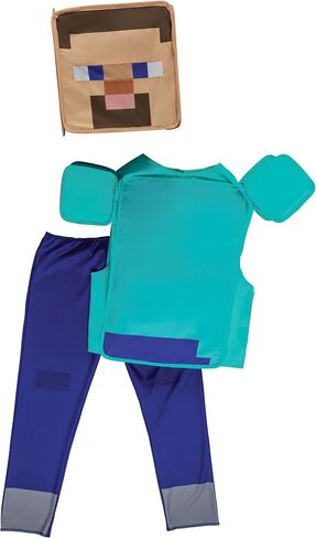 Disguise Minecraft Steve Costume for Kids, Official Minecraft Costume Pop Out Outfit with Headpiece in Saudi Arabia