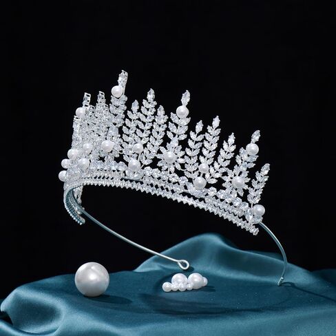 14K Gold Moissanite Double Layer Bridal Headpiece, European Style Wedding Crown Hair Accessories for Women, Ideal Gift for Brides, Birthday Parties and Special Occasions in Saudi Arabia