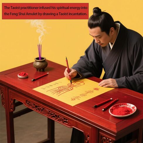 RCWG Chinese Feng Shui Amulet Card, Feng Shui Wealth-Bringing Talisman. Money Prosperity Chinese Good Luck Charms, Attracting Wealth, Money, and Business Partnerships in Kuwait