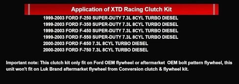 XTD Stage 2 Clutch Kit + Flywheel Compatible With 1999-2003 Ford F250 F350 F450 F550 F650 F750 7.3L Disel in Saudi Arabia