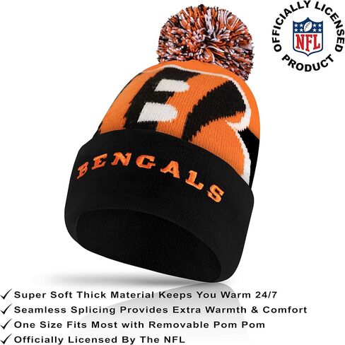 Ultra Game NFL Mens Womens Super Soft Winter Beanie Knit Hat with Extra Warm Touch Screen Gloves in Saudi Arabia