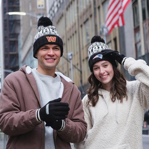 Ultra Game NFL Mens Womens Super Soft Winter Beanie Knit Hat with Extra Warm Touch Screen Gloves in Saudi Arabia