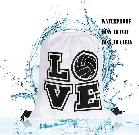 Shappy 6 Pcs 17.2 Inch Volleyball Bags Gifts Volleyball Drawstring Backpack Sport Party Favors for Women Men in Saudi Arabia