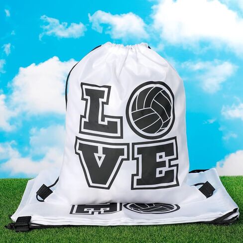 Shappy 6 Pcs 17.2 Inch Volleyball Bags Gifts Volleyball Drawstring Backpack Sport Party Favors for Women Men in Saudi Arabia