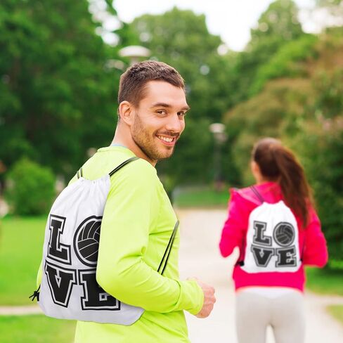 Shappy 6 Pcs 17.2 Inch Volleyball Bags Gifts Volleyball Drawstring Backpack Sport Party Favors for Women Men in Saudi Arabia