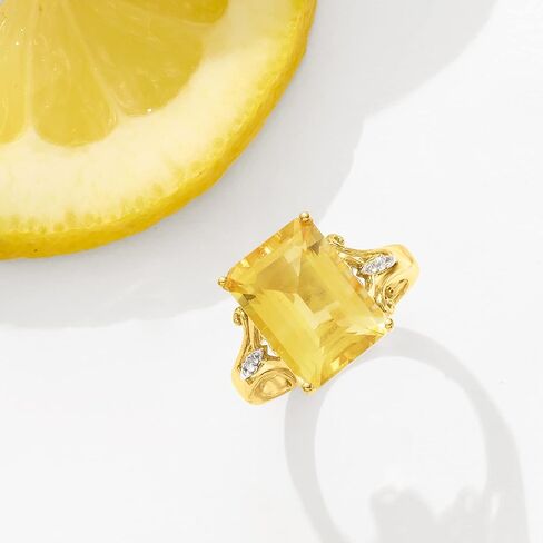 Ross-Simons 7.35 Carat Citrine Ring With White Topaz Accents in 18kt Gold Over Sterling in Saudi Arabia