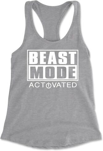 Activated Beast Mode Workout Gym Clothing Racerback Tank Top for Women, Soft, Flattering Fit in Saudi Arabia