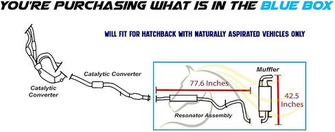 Northeastern Exhaust | Stainless Steel - Exhaust Resonator, Muffler Compatible for Subaru Impreza 2008-2011 2.5L Hatchback | Automotive Replacement Part - Includes Gaskets, Clamp, and Spring Bolt Kit in Saudi Arabia