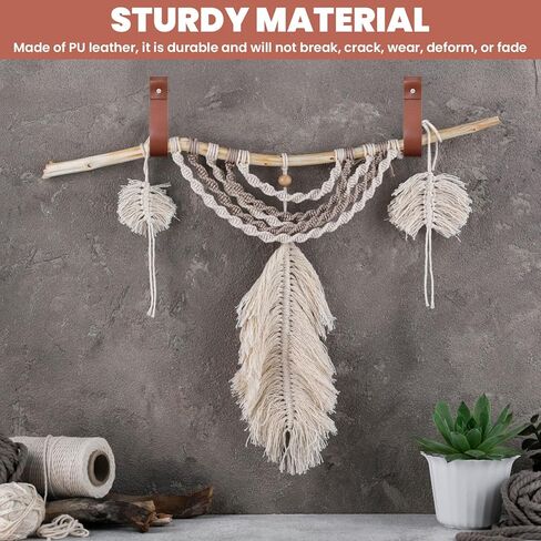 حامل قضيب ستارة جلدي، 10 قطع من أشرطة جلدية من البولي يوريثان للتعليق على الحائط وأشرطة تعليق للحمام والمطبخ وشريط ستارة لحبل المناشف لغرفة النوم وحلقة تثبيت بخطاف من البولي يوريثان مع براغي in Kuwait