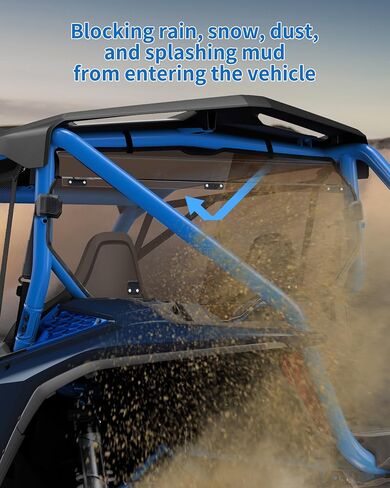Tinted Rear Windshield for Honda Talon 1000X 1000R, 95% Light Transmittance Back Windshield with UV-Resistant, Clear Polycarbonate Material, Replaces #0SB73-HL6-A00 in Saudi Arabia