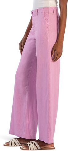 KUT from the Kloth Womens Petite Meg High-Rise Wide Leg Pants in Orchid in Saudi Arabia