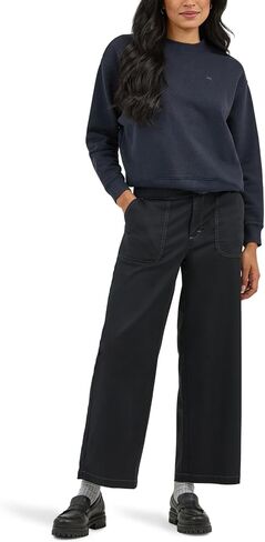 Lee Womens Ultra Lux Comfort Wide Leg Utility Crop Capri Pant in Saudi Arabia