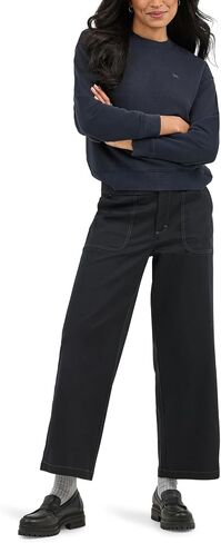 Lee Womens Ultra Lux Comfort Wide Leg Utility Crop Capri Pant in Saudi Arabia